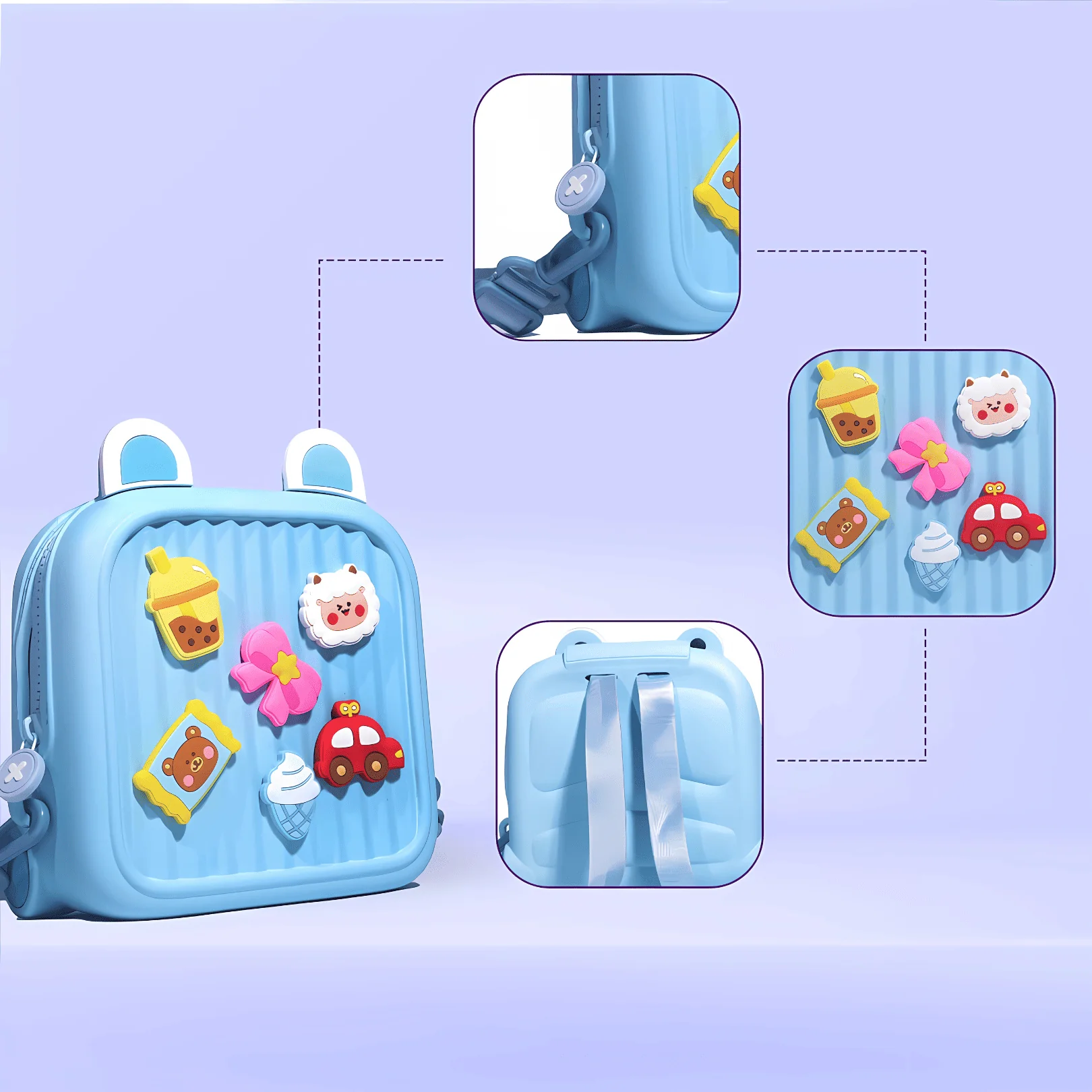 Toddler Mini Cute Backpack with DIY Cute Cartoon Animal For Preschool Kids - Image 2