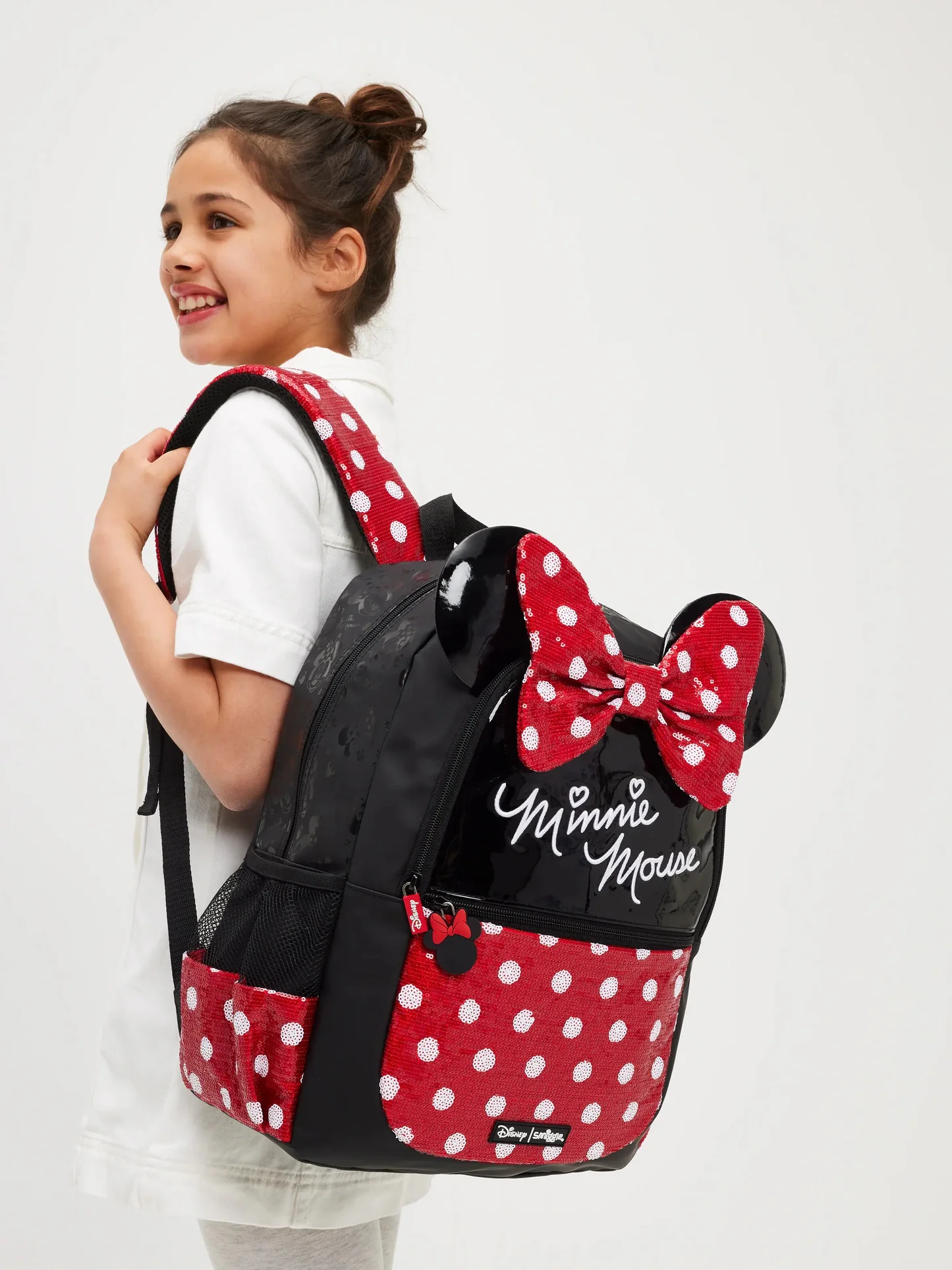 Smiggle - 16 inch Premium 3D red bow Minnie Backpack - Image 3
