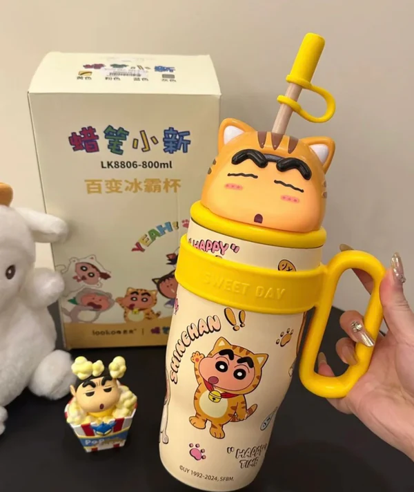Limited Edition Shinchan Cartoon Insulated Sipper/Tumbler - 800 ml - Image 9