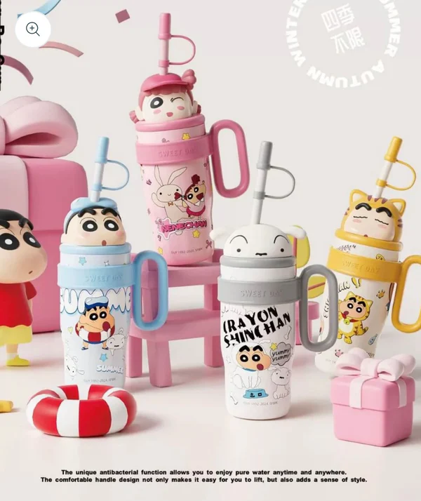 Limited Edition Shinchan Cartoon Insulated Sipper/Tumbler - 800 ml - Image 5