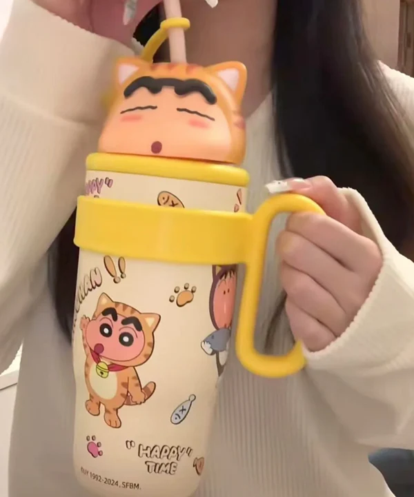 Limited Edition Shinchan Cartoon Insulated Sipper/Tumbler - 800 ml - Image 8