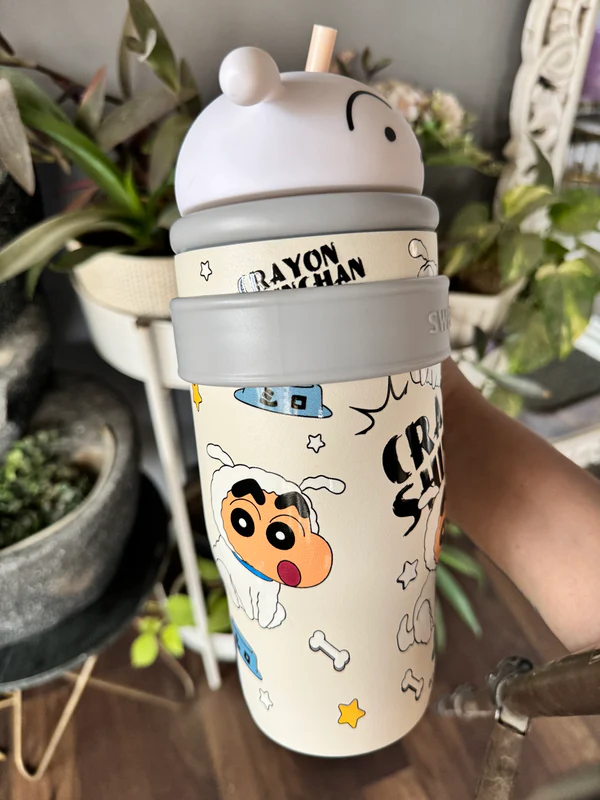 Limited Edition Shinchan Cartoon Insulated Sipper/Tumbler - 800 ml - Image 4