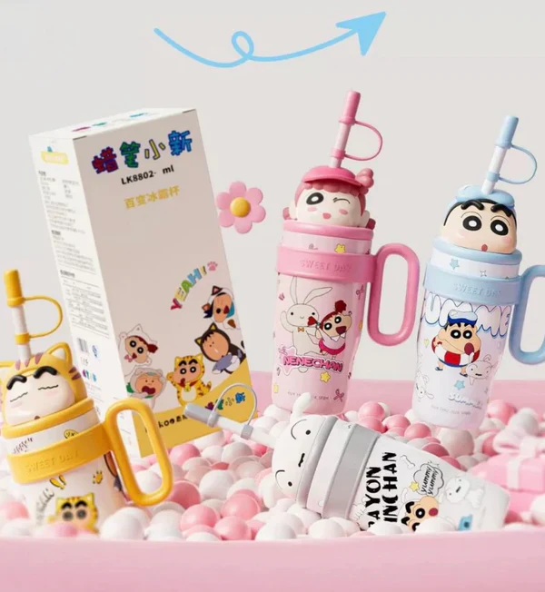 Limited Edition Shinchan Cartoon Insulated Sipper/Tumbler - 800 ml - Image 13