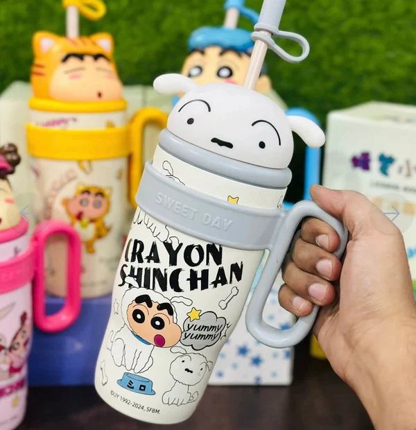 Limited Edition Shinchan Cartoon Insulated Sipper/Tumbler - 800 ml - Image 6