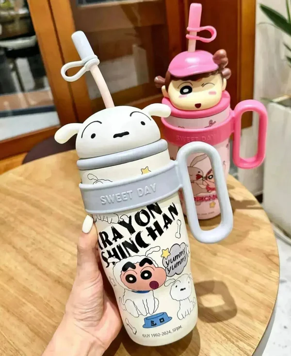 Limited Edition Shinchan Cartoon Insulated Sipper/Tumbler - 800 ml - Image 25