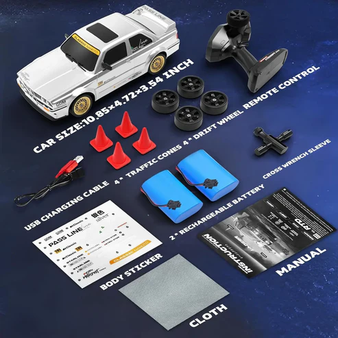 Whoosh metal RC car ( BMW E30 RTR ) |1 : 16 | Gyro | 4WD | Drift | 50km/H - Image 5