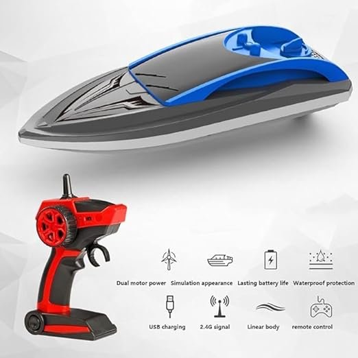 RC Speed Boat for Kids & Adults – Fast Remote Control Boat for Pools & Lakes, Double Waterproof Water Toy Gift - Image 4