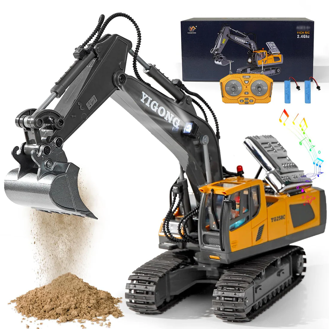 Yigong 11 CH Remote Control 1:18 scale die cast excavator