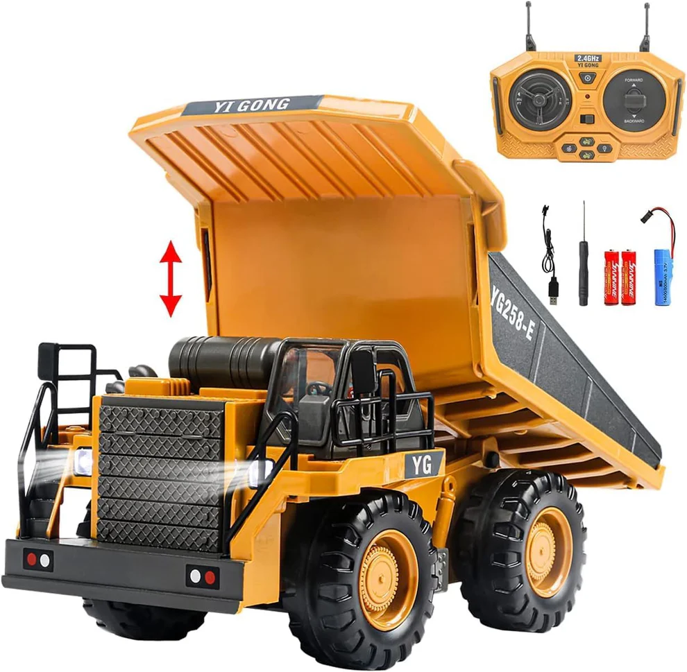 Yigong BC1047 – 1/20 Scale RC Hydraulic Dump Truck (2.4GHz, 10CH, Die-Cast Metal) - Image 17