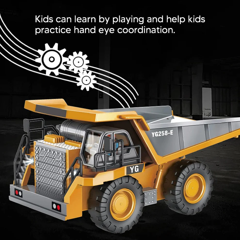 Yigong BC1047 – 1/20 Scale RC Hydraulic Dump Truck (2.4GHz, 10CH, Die-Cast Metal) - Image 11