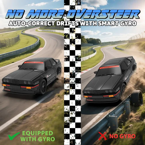 Whoosh metal RC car ( BMW E30 RTR ) |1 : 16 | Gyro | 4WD | Drift | 50km/H - Image 4