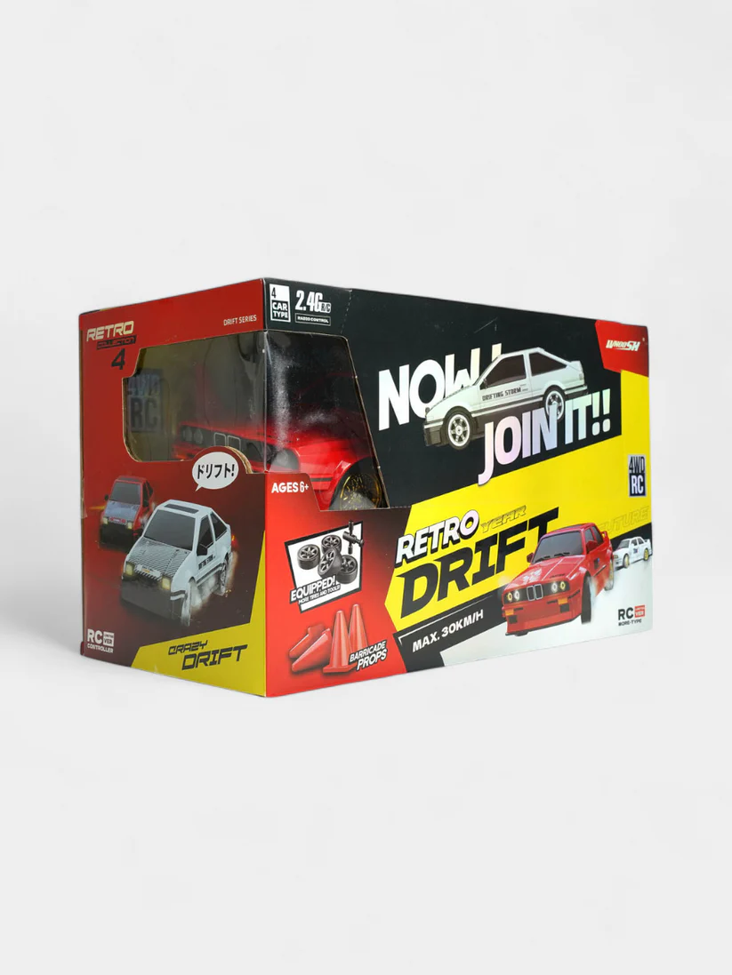 1:16 Scale 4WD Whoosh BMW E30 RC Drift Car – 30KM/H Proportional Control with LED Lights & Spare Tires - Image 2