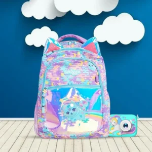 Smiggle - 16 inch Premium 3D rainbow cat Backpack