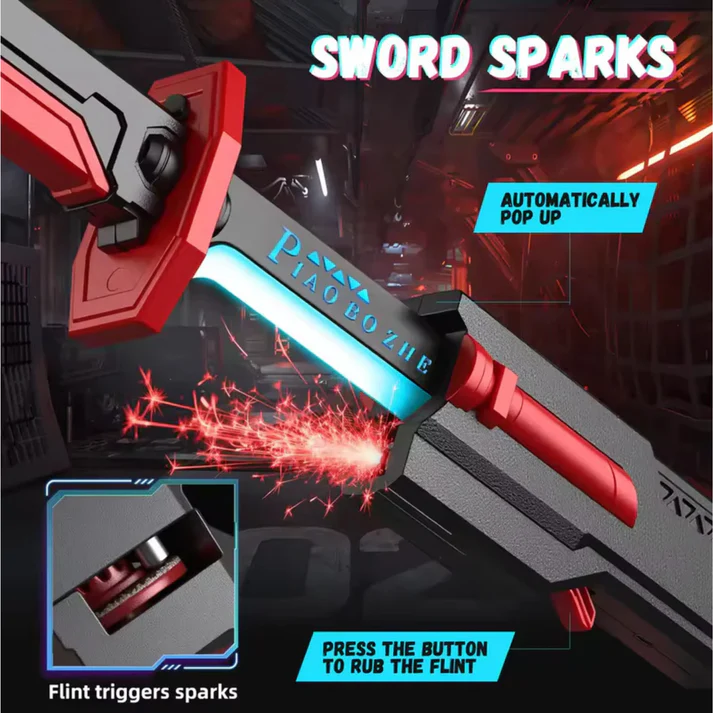 LED Katana Sparkling Sword – Realistic Smoke & Spark FX Lightsaber - Image 4