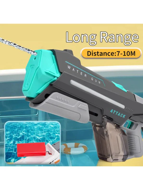 High-Pressure Water Gun – Powerful Lighting Technology, Automatic Water Blaster Toy for Summer Outdoor Fun LMI14430 - Image 3