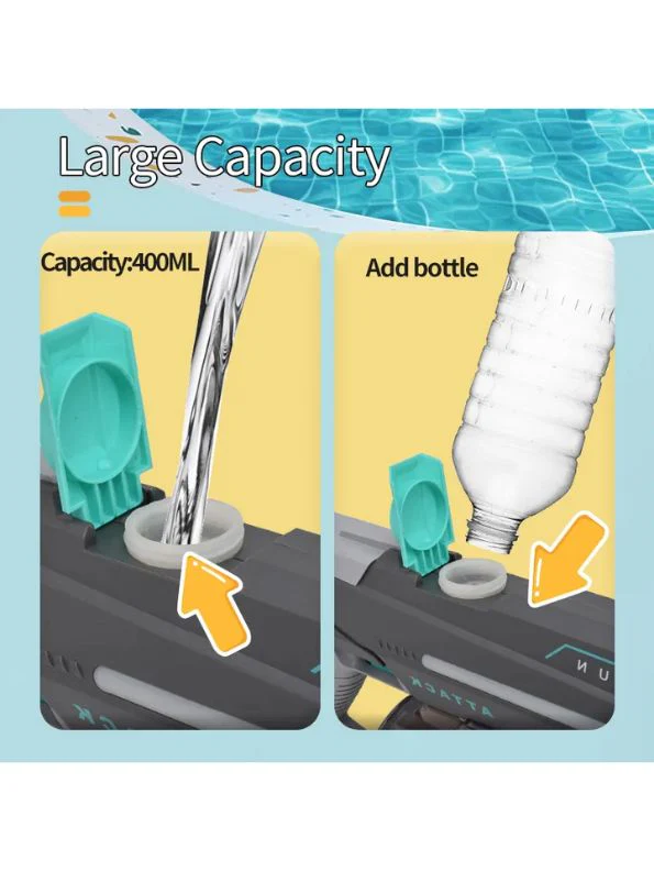 High-Pressure Water Gun – Powerful Lighting Technology, Automatic Water Blaster Toy for Summer Outdoor Fun LMI14430 - Image 2