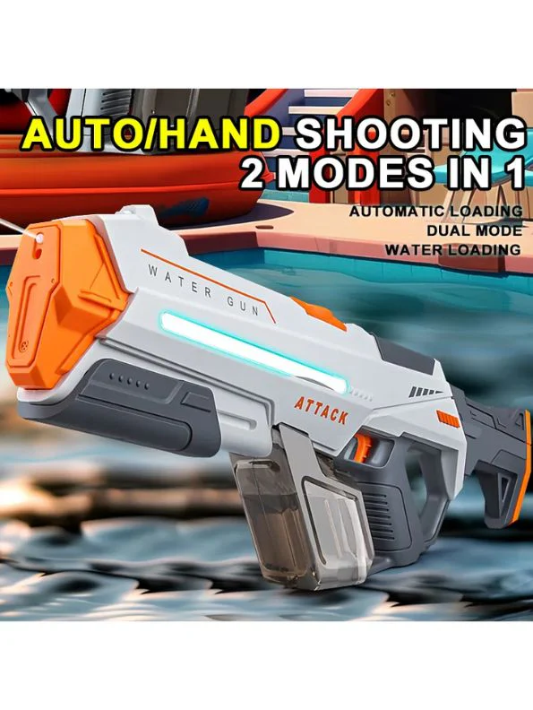 High-Pressure Water Gun – Powerful Lighting Technology, Automatic Water Blaster Toy for Summer Outdoor Fun LMI14430 - Image 9