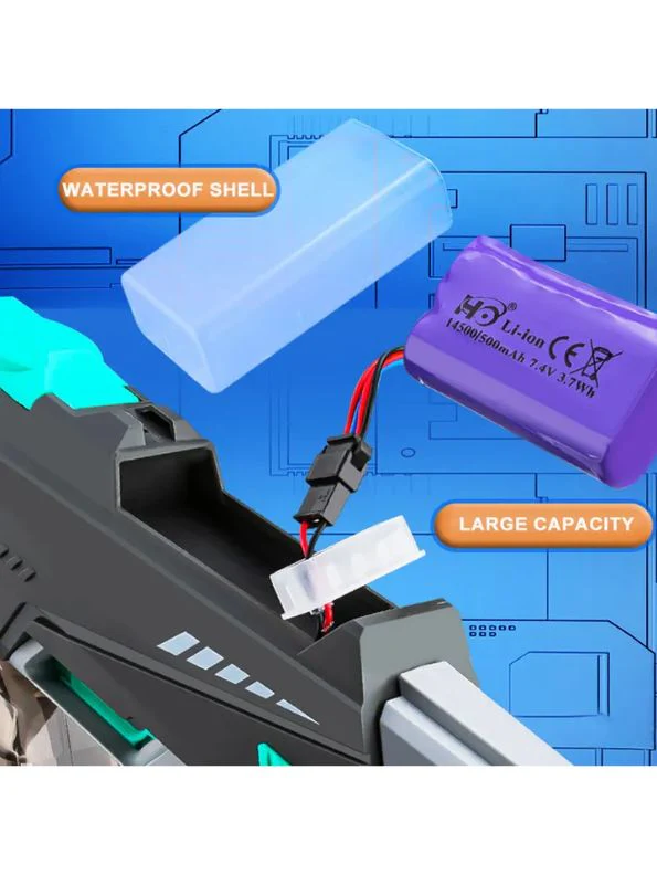 High-Pressure Water Gun – Powerful Lighting Technology, Automatic Water Blaster Toy for Summer Outdoor Fun LMI14430 - Image 6
