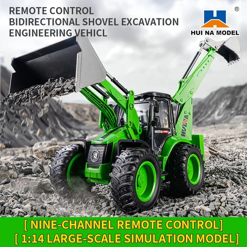 HUINA 9 CH 1579 1:14 REMOTE CONTROL BACKHOE LOADER (2025 MODEL) - Image 6