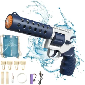 New Revolver Electric Water Gun with Bag for Kids - Rechargeable water gun with 750 CC Silicon bag