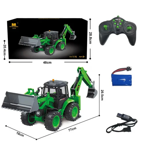 HUINA 9 CH 1579 1:14 REMOTE CONTROL BACKHOE LOADER (2025 MODEL) - Image 7