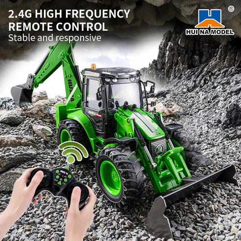 HUINA 9 CH 1579 1:14 REMOTE CONTROL BACKHOE LOADER (2025 MODEL) - Image 4