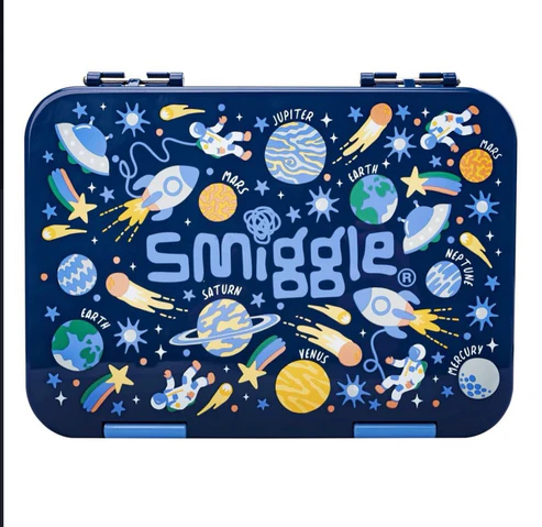 Smiggle space Happy Medium Bento 758 ML Lunchbox | Leakproof