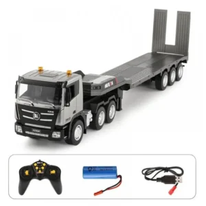 HUINA 1318 RC Tractor Truck 1:18 Scale | 9CH Flatbed Trailer Hobby Model