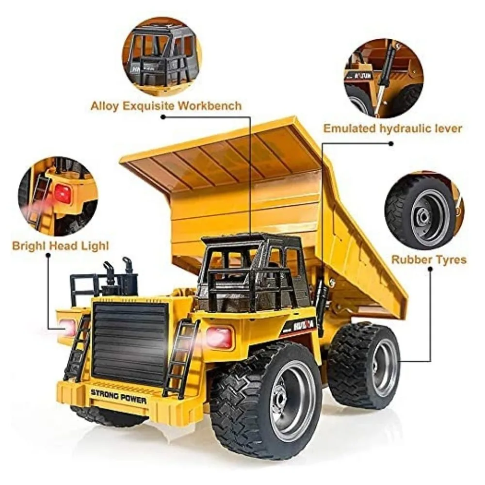 HUINA 1534 RC Dump Truck 1:18 Scale | Heavy Duty Construction Tipper - Image 4