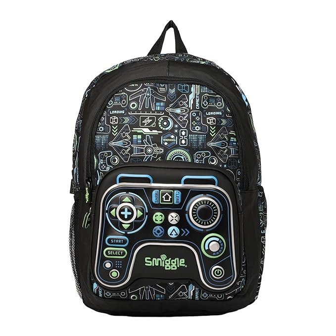 Smiggle Classic Gaming Kids Backpack | Gamer Theme School Bag for Boys & Girls