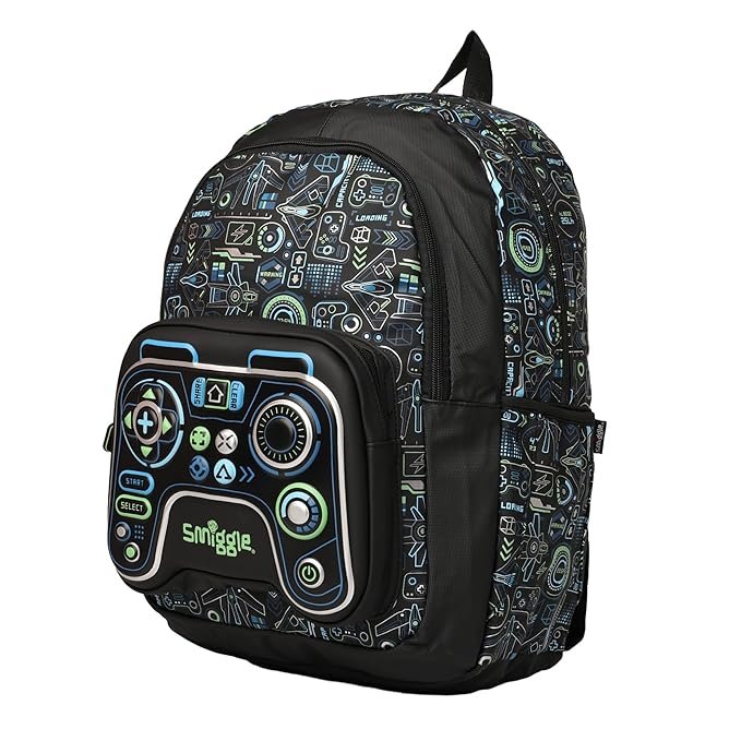 Smiggle Classic Gaming Kids Backpack | Gamer Theme School Bag for Boys & Girls - Image 5