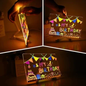 Premium 3D LED Notepad with Pen & Light (30x20cm)