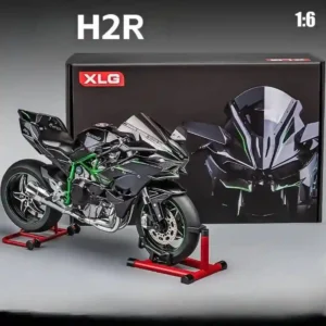 XLG 1/6 Scale Kawasaki Ninja H2R Diecast Motorcycle Model with Display Stand Premium Collector's Die Cast Bike