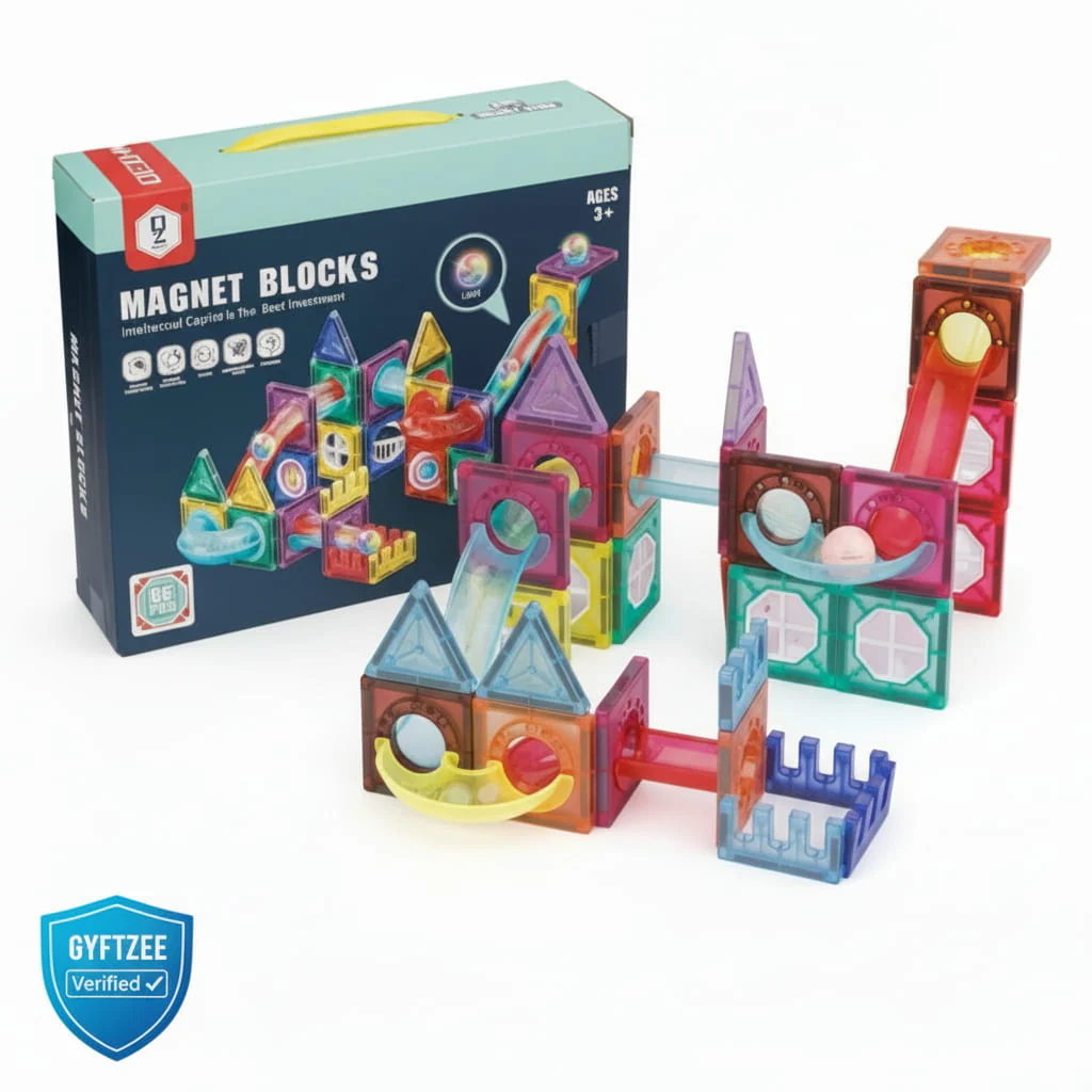 [46 Piece] Magnetic Tiles | 3D Blocks [3+ years]