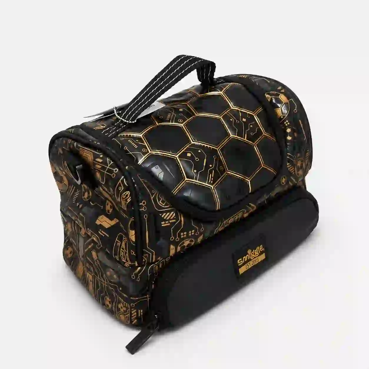 Football Tech Double Decker Insulated Lunch Bag – Black & Gold - Image 2