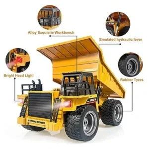 HUINA 1534 RC Dump Truck 1:18 Scale | Heavy Duty Construction Tipper - Image 11