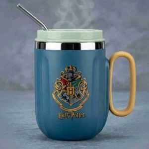 Harry Potter Theme Stainless Steel Mug with Steel Straw – 400 ml (Assorted Designs) - Image 2