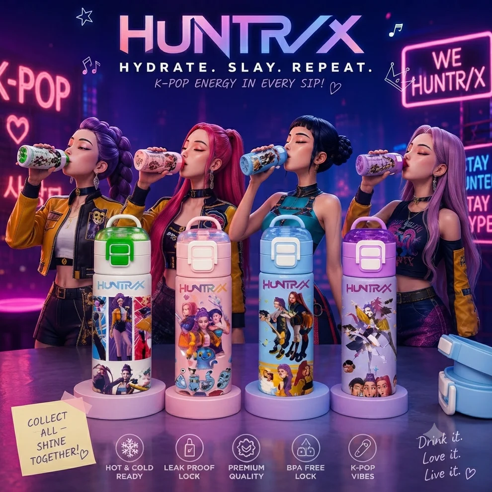 K-Pop - Huntrix - 2 in 1 Insulated Bottle